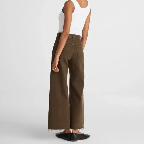 NWT Madewell 25 Flared Wide-Leg Crop Jeans - Picture 4 of 10